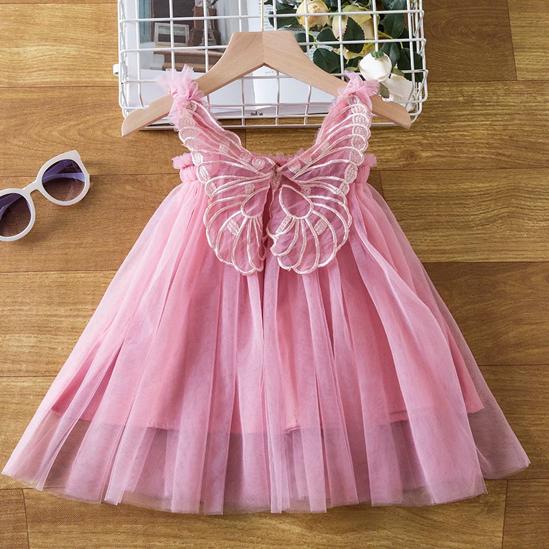 1-5 Yrs New Summer Cute Sleeveless Lace Big Bow Princess Dresses