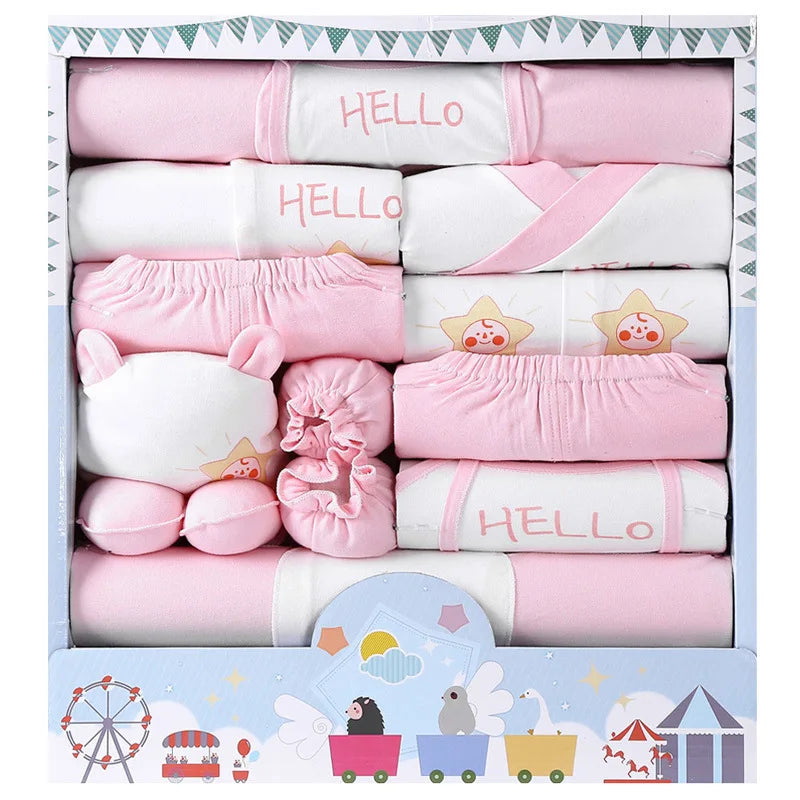 18Pcs Baby Cotton Newborn Gift Set Autumn Long Sleeve