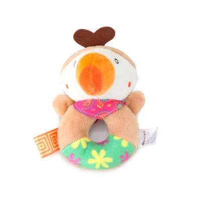 Colourful Animal Rattle Plush Stuffed Handbell Baby Soft Rattle Toys