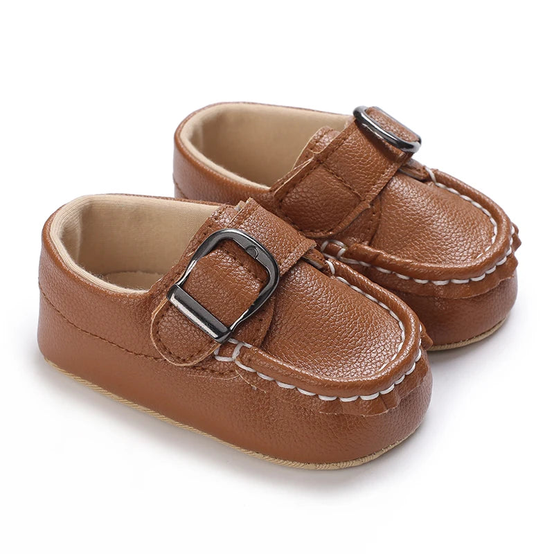 Newborn Baby Prewalker Casual Shoes Leather Non-Slip Soft 0-18M