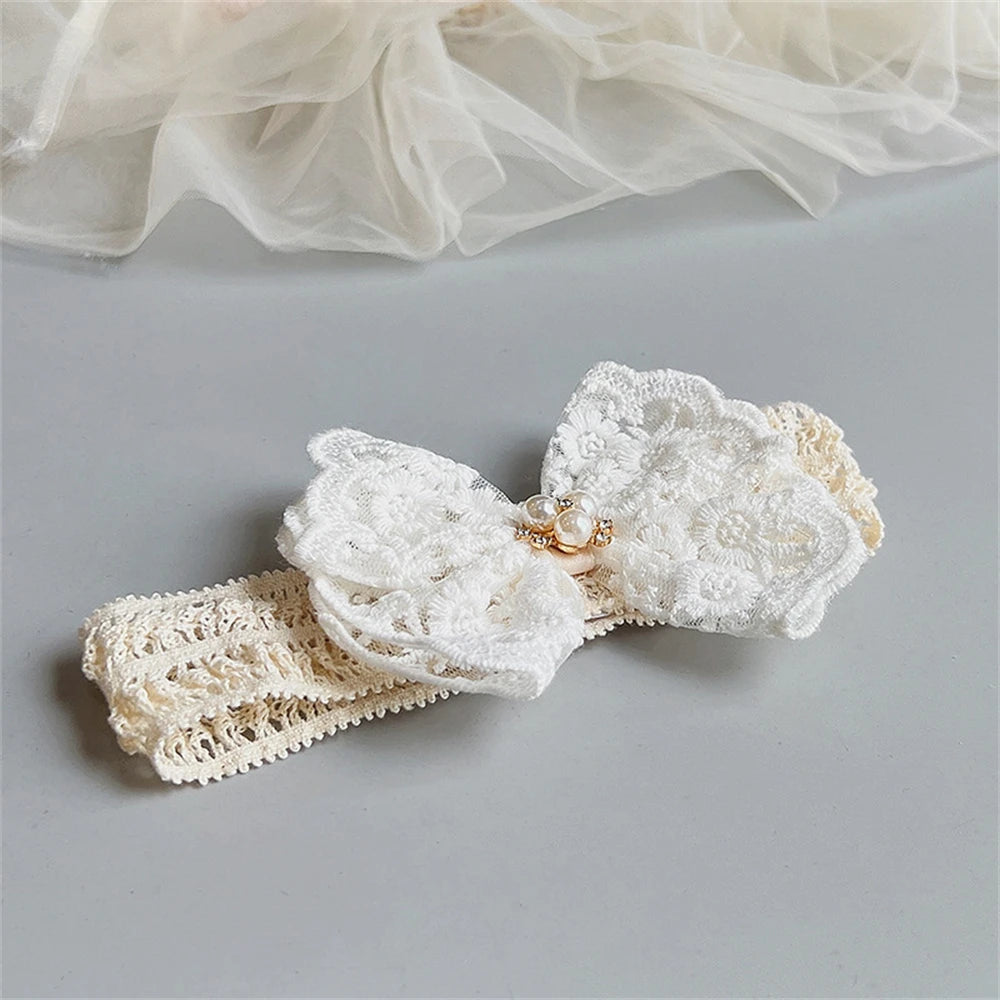 White Lace Elastic Hair Bands Headbands