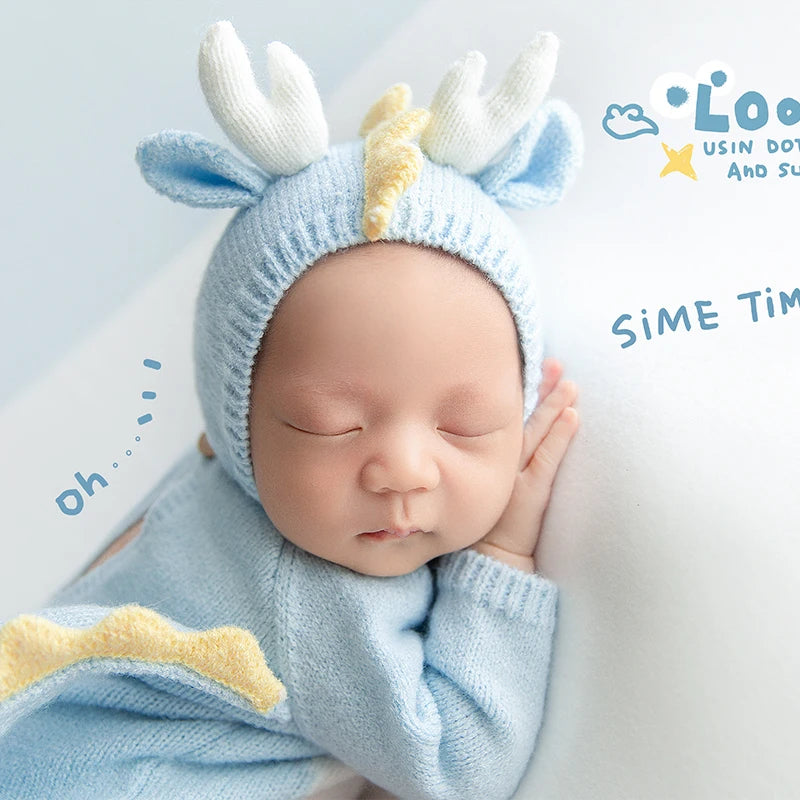 Baby Photography Blue Dinosaur Photography Theme Set