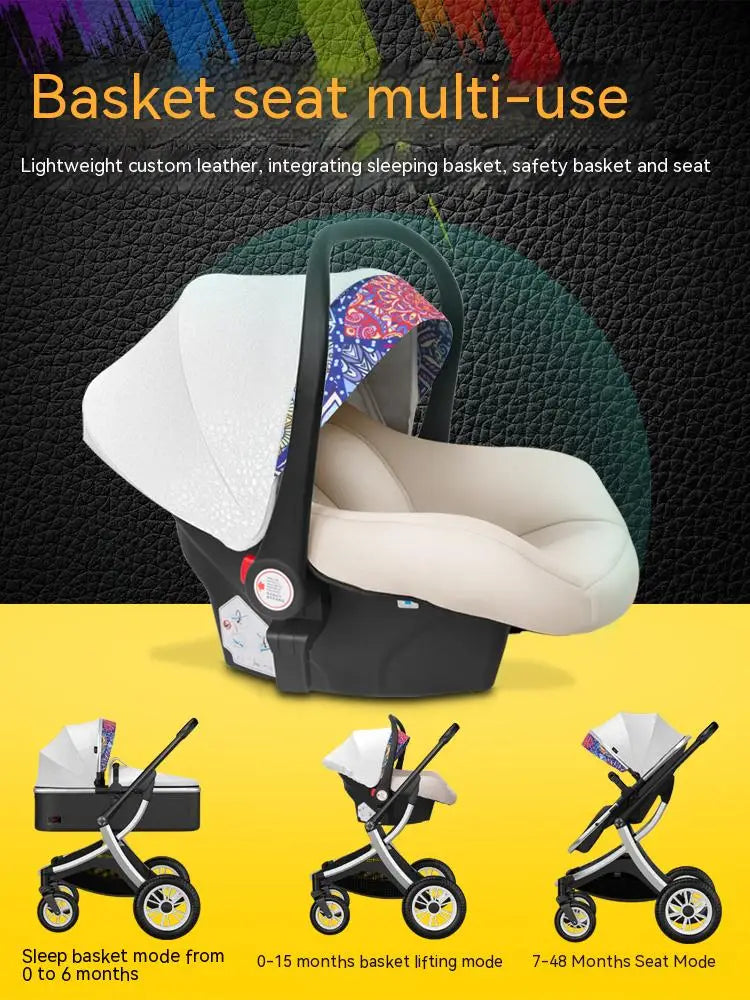 2023 NEW baby stroller 3 in 1 High Landscape Stroller Reclining Baby Carriage Foldable Stroller Baby Bassinet Puchair Newborn