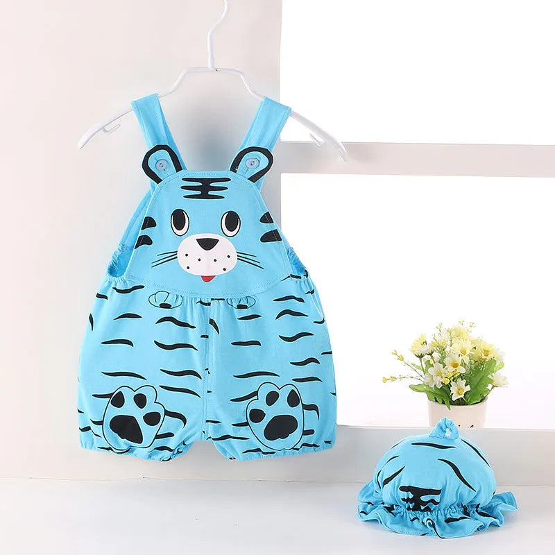 Summer Baby Watermelon Rompers+Hat Costume