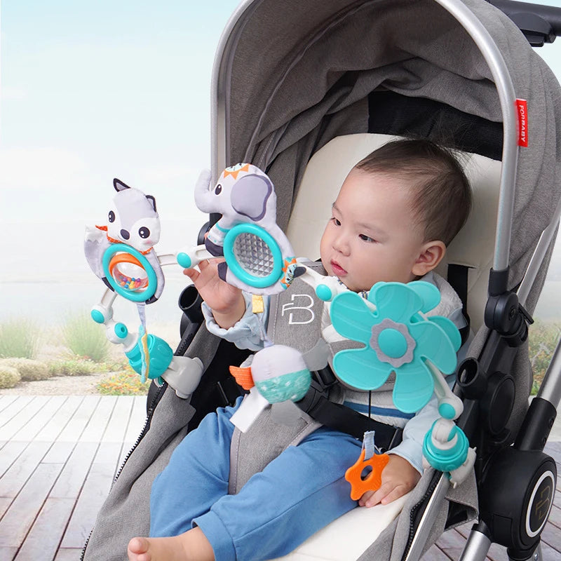 Baby Crib Musical Animal Foldable Travel Car Seat Toy
