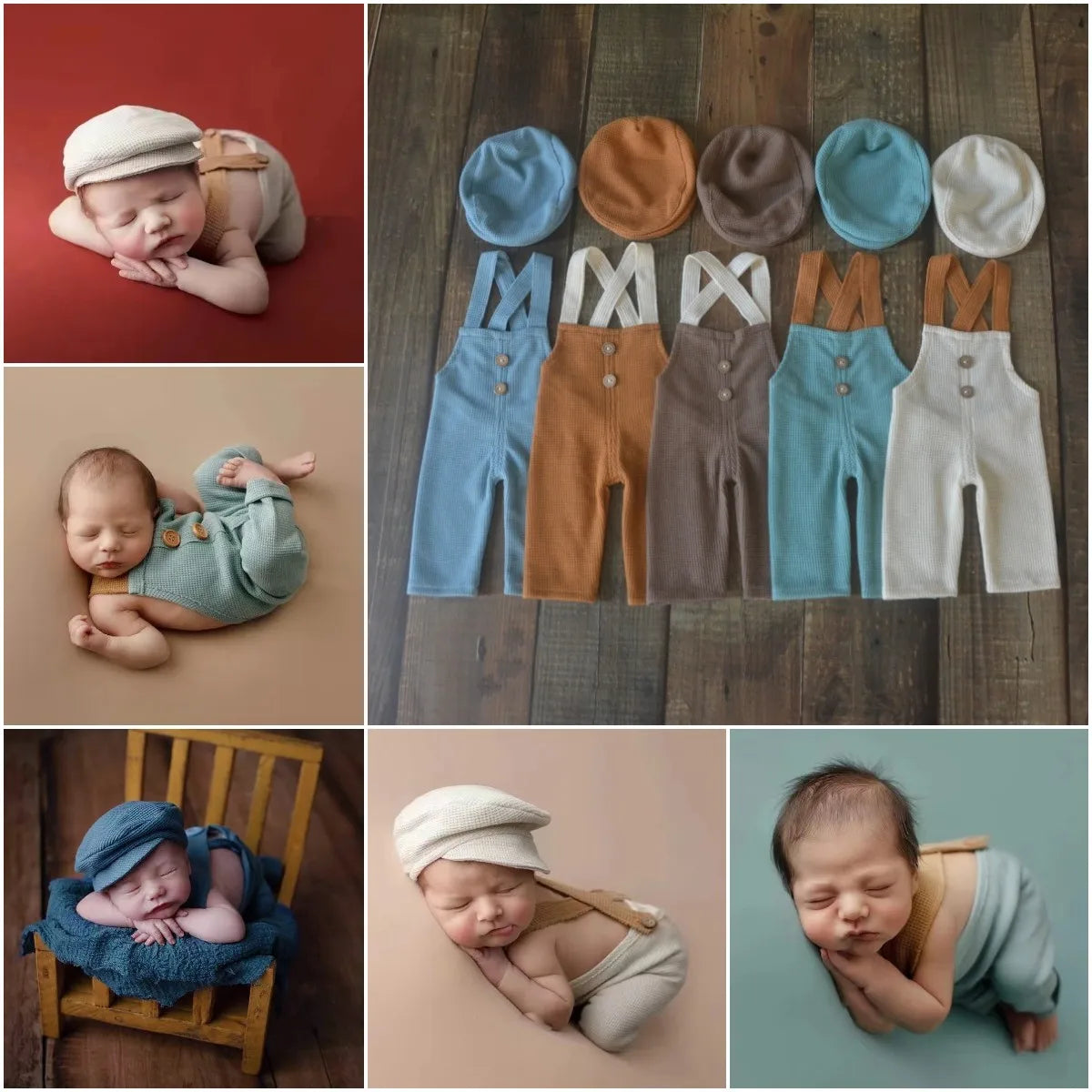 Newborn Little Gentleman Hat Bow Tie Photography Accessories