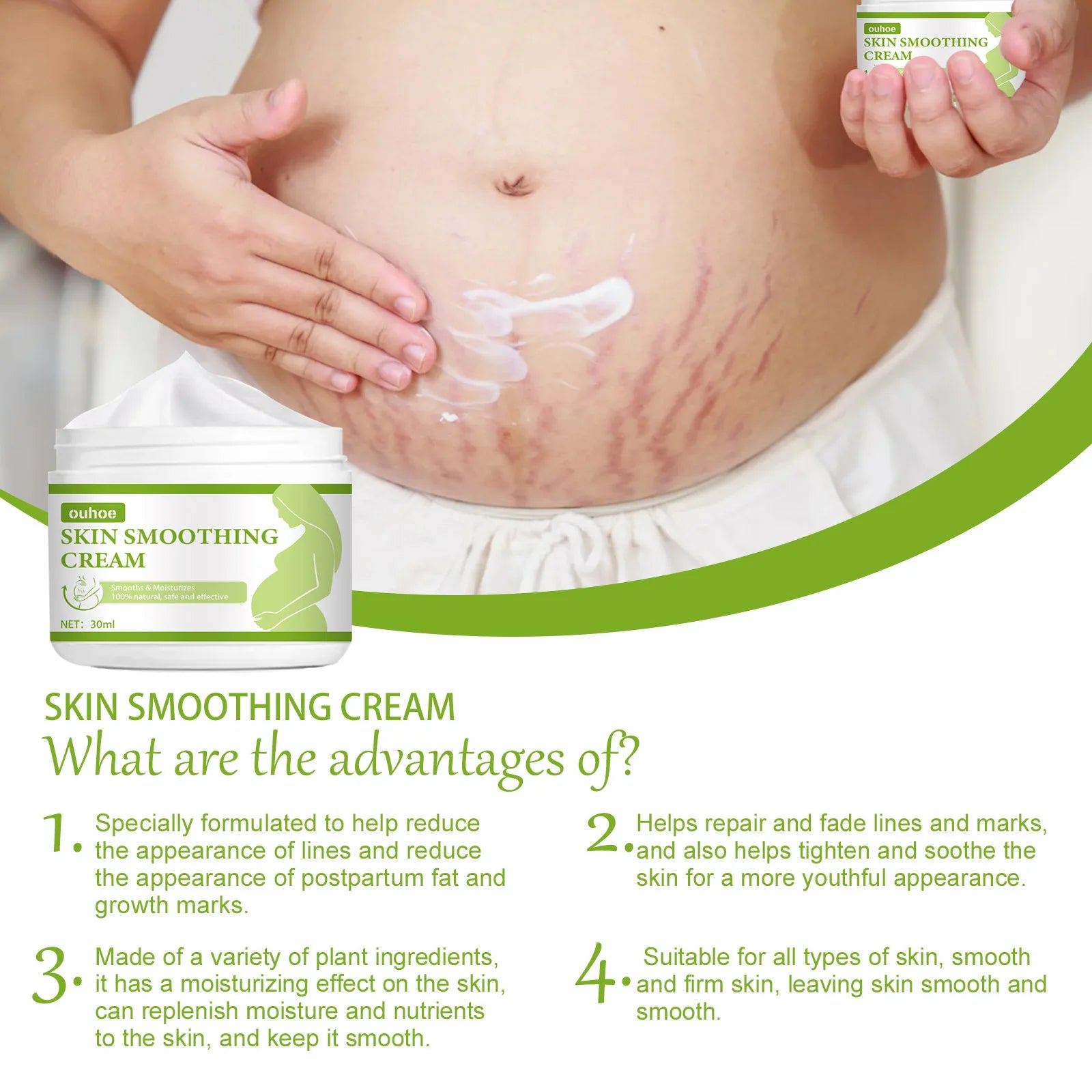 Anti Stretch Mark Cream for Pregnant Women Postpartum Obesity Repair Anti-Aging Anti-Winkles Medical Formula Smoothing Skin Care