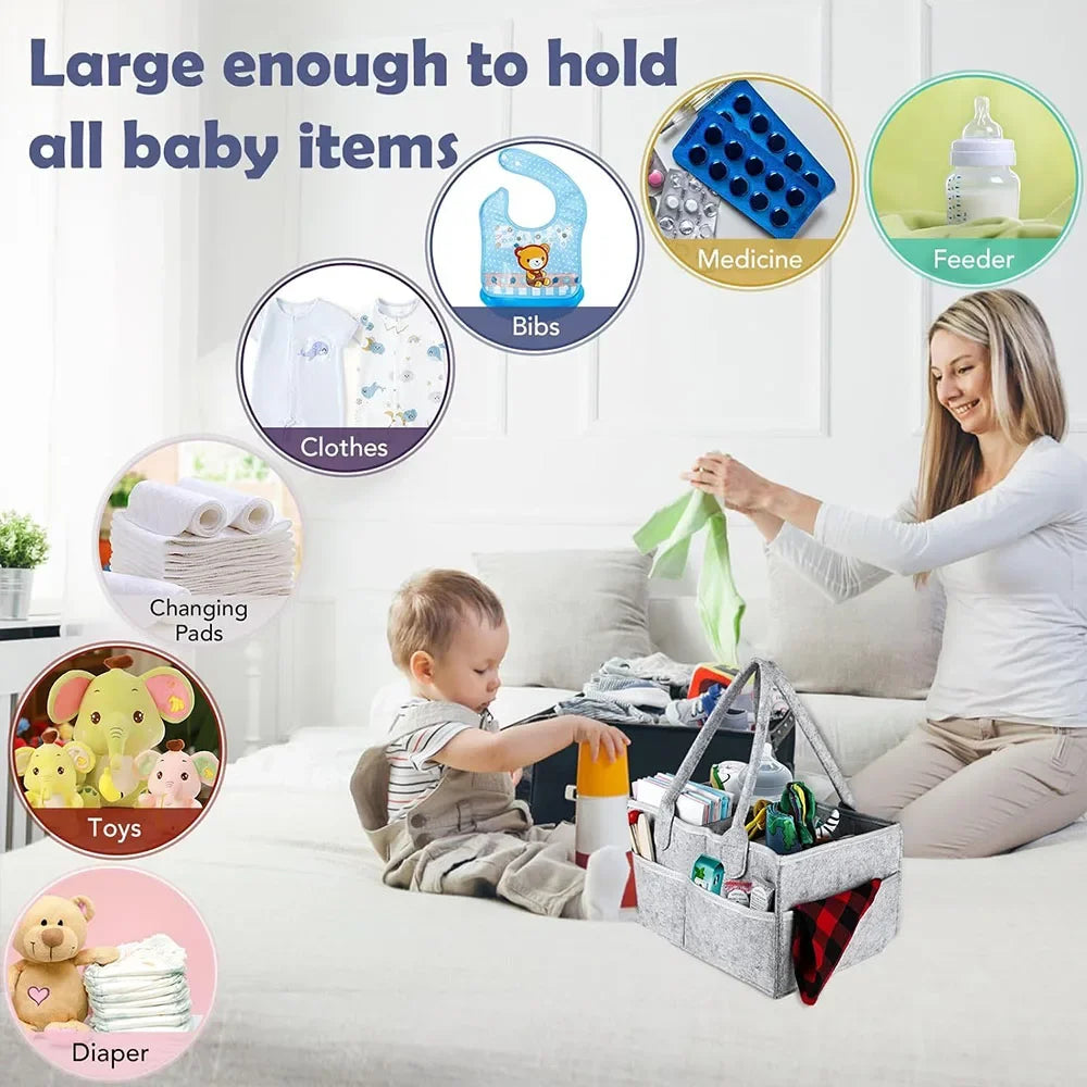 2024 Baby Diaper Organizer Nursery Storage Basket for Newborn