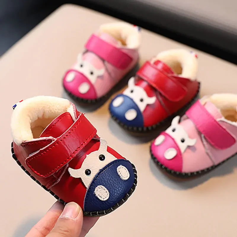 0-1 Years Old Boys and Girls Cotton Shoes Lace-up