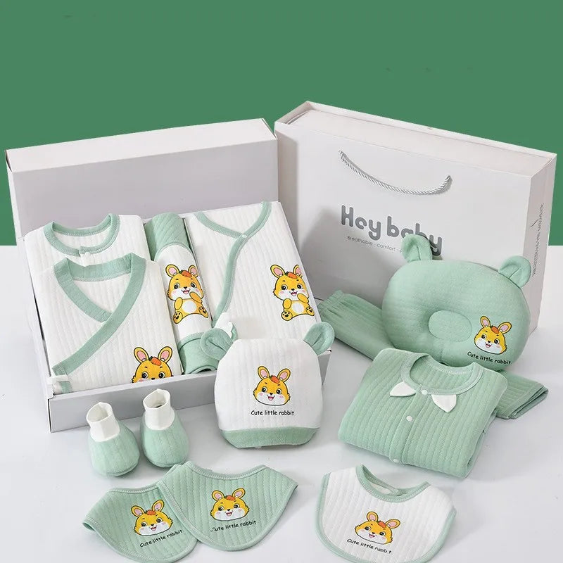 18/23/25pcs Rabbit Baby Clothing Sets Cotton 0-6M Newborn Gift No Box