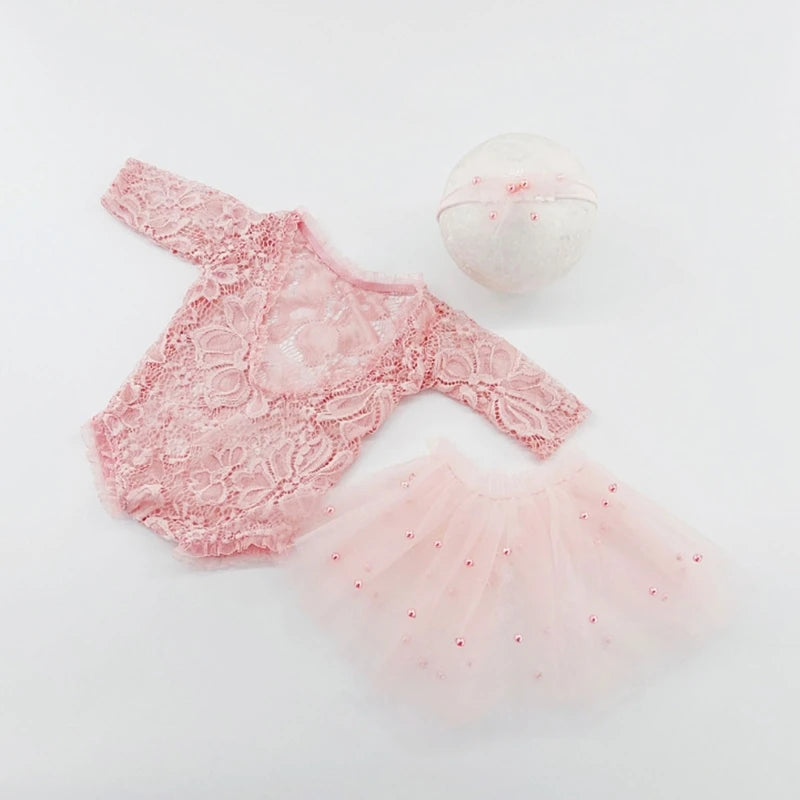 Infant Headdress & Tulle Tutu Dress Photo Clothes