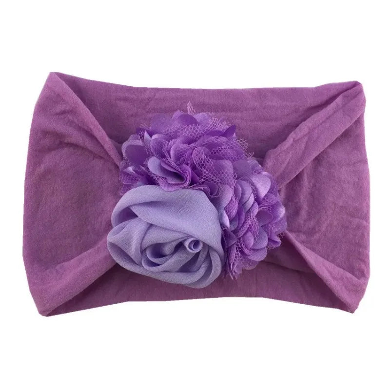 Fashion Baby Girls Chiffon Flower Knit