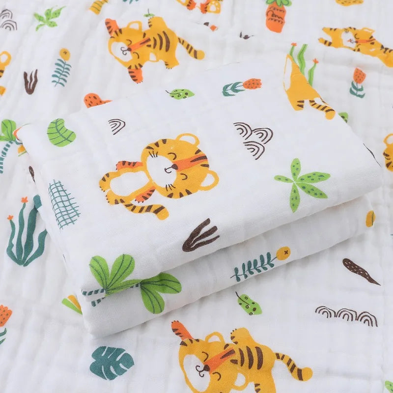 Baby BathTowel Boys Girls 100% Cotton Children Baby Towels Blanket For Newborn Bathrobe 4 Layers Gauze Washcloth Infant Swaddle