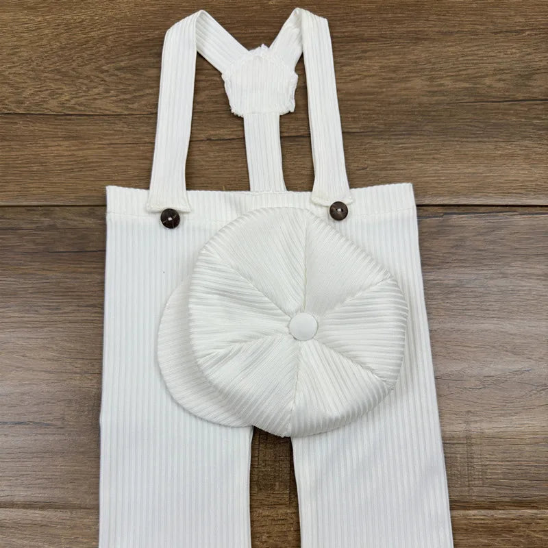 Newborn Photography Clothing Cap+Suspenders 2Pcs/set Outfits