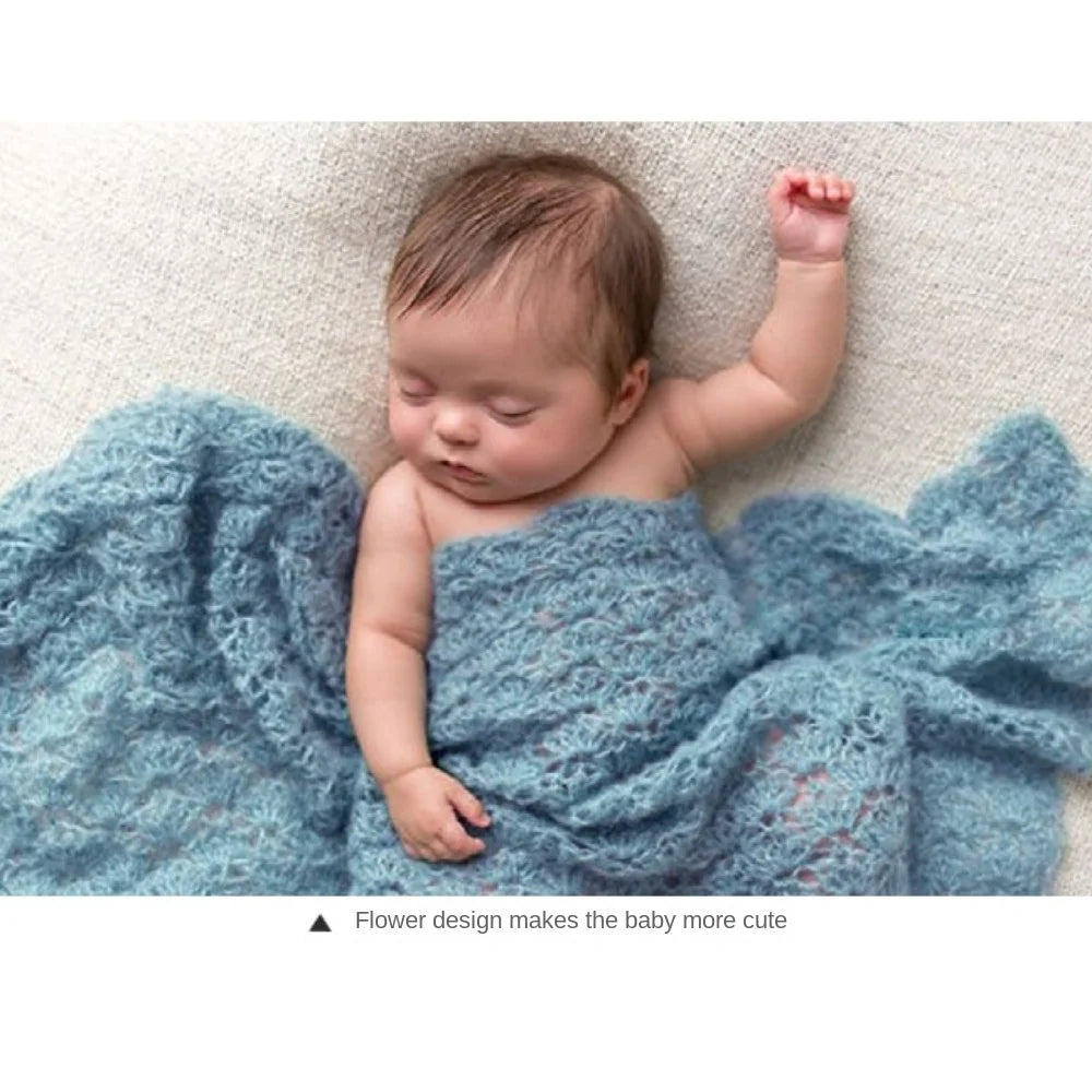Newborn Knit Mohair Photo Shoot Prop Blanket Wraps