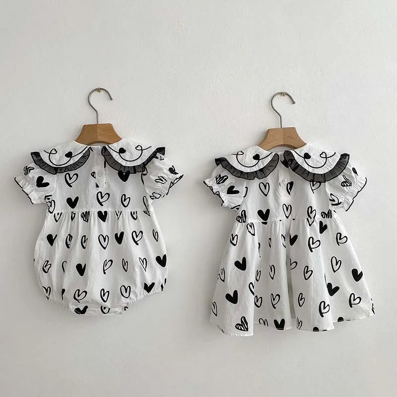Girls Sister Dress Korean Style Summer Girl Princess Clothes