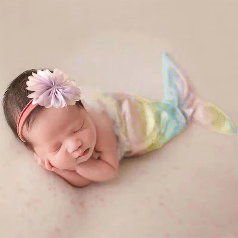 Little Baby Mermaid Costume Flower Headband Kit