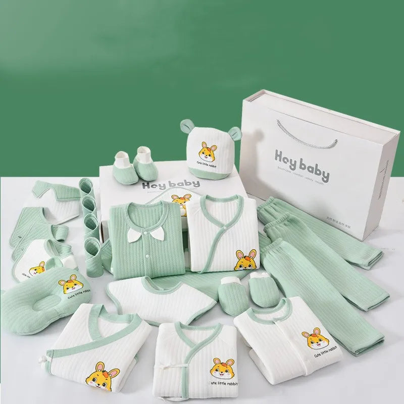 18/23/25pcs Rabbit Baby Clothing Sets Cotton 0-6M Newborn Gift No Box