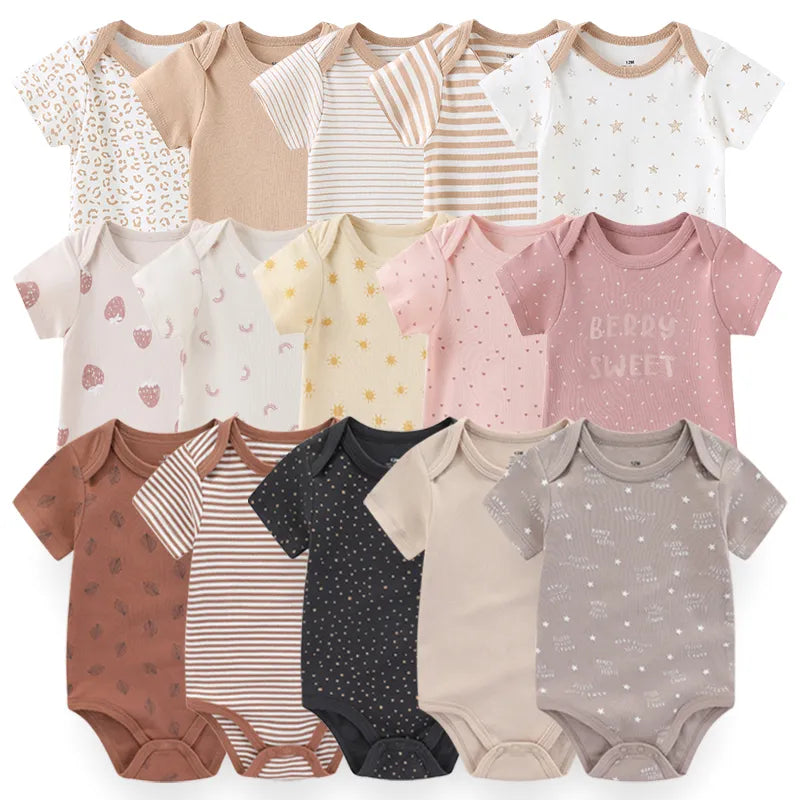 5Pieces Cotton Baby Boy Clothes Set Bodysuits