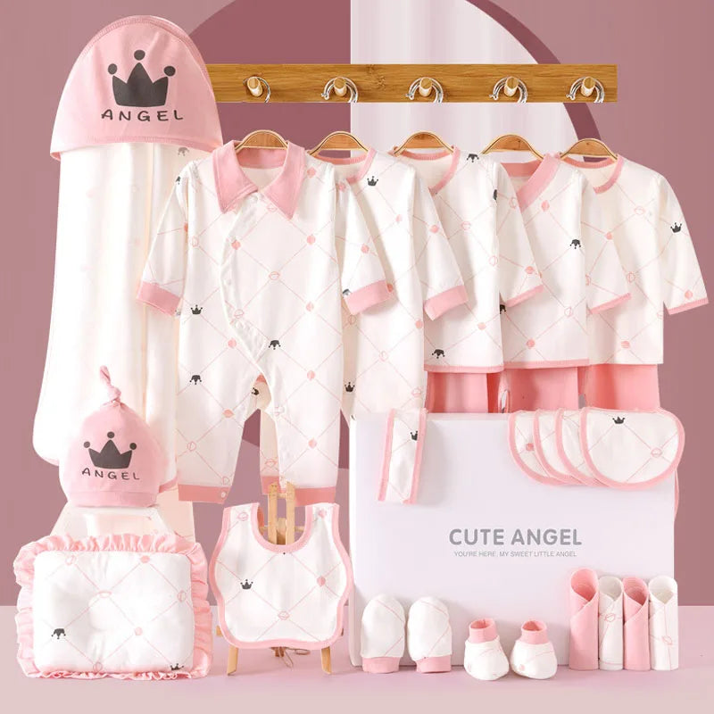 19/23/25 Pieces Newborn Clothes Baby Gift Pure Cotton Set 0-6 Months Without Box