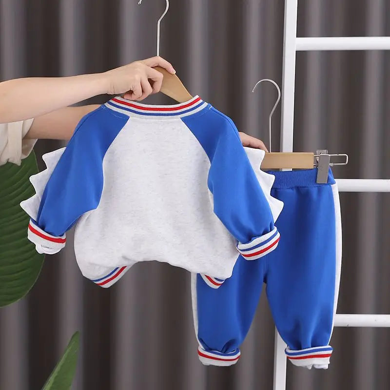 2024 Spring Autumn New Kid Spiderman Suit Baby Boy Cartoon Baseball Uniform Jacket Tee Pants 3Pcs Children Casual Tracksuits Set