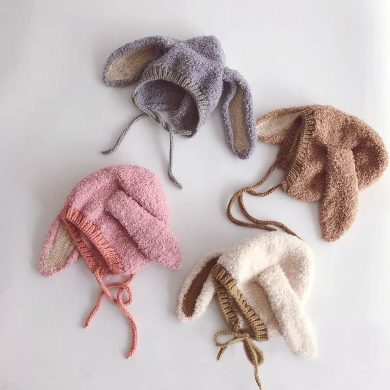 Cute Cartoon Animal Ear Hat for Kids Warm Newborn Baby Accessories