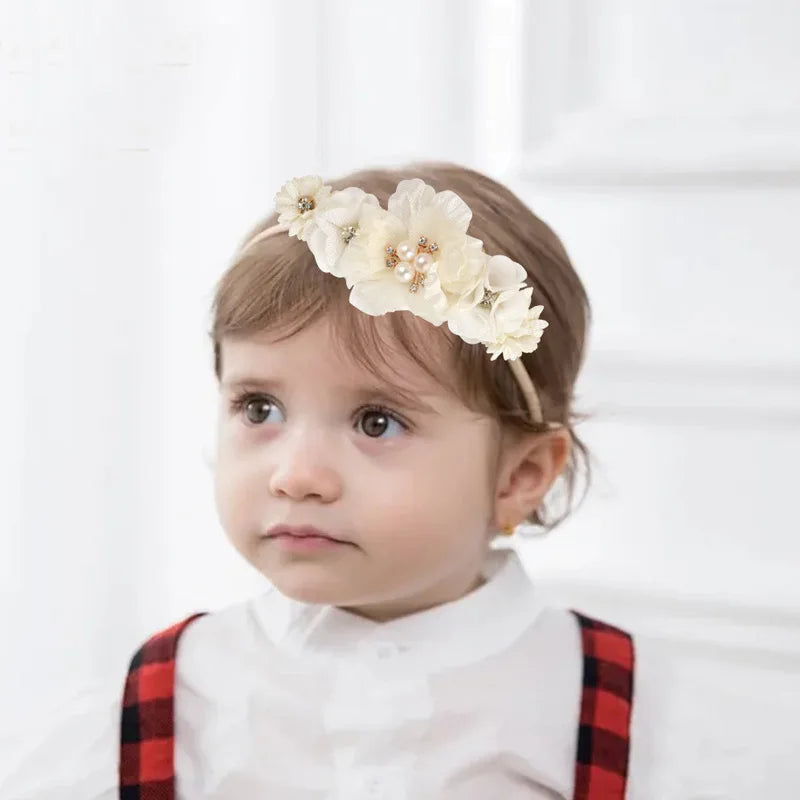 Baby Girl Newborn Elastic Flower Toddler Hair Band