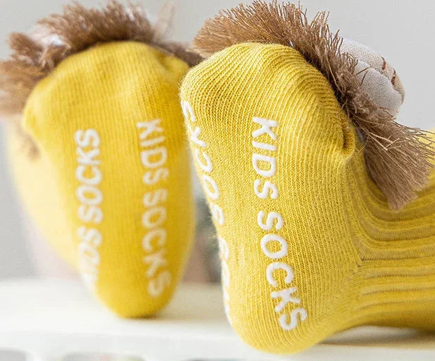 New Summer Thin Cute Cartoon Baby 3D Doll Socks Cotton