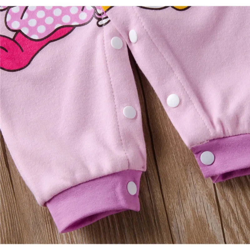 Newborn Romper Cartoon Mickey Minnie Mouse Winnie Pooh Infant Jumpsuit