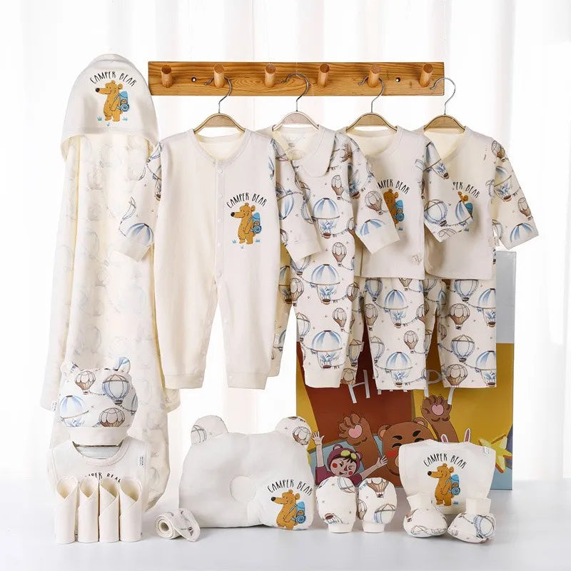 0-3m Newborn Baby Bear Pattern Pure Cotton Suit Without Box