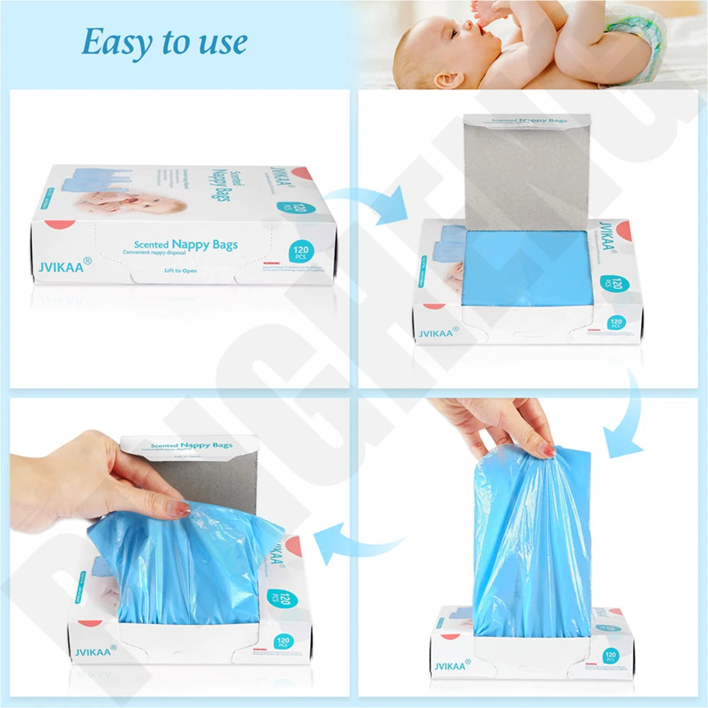 120pcs Scented Baby Diaper Bags Diaper Bags