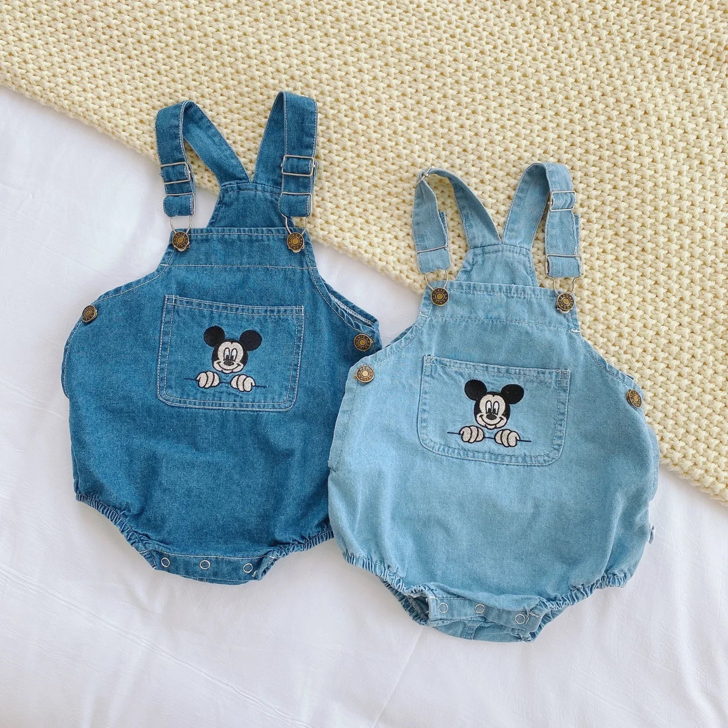 Cartoon Mickey Mouse Newborn Baby Bodysuit Summer