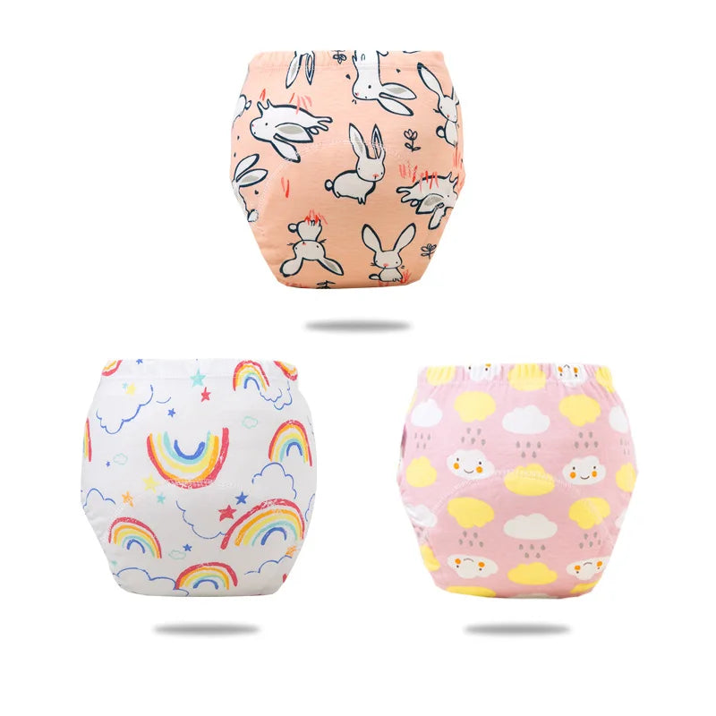 5Pcs/Lot Baby Cloth Diaper Boys Training Pants 6 Layer Waterproof Reusable Cotton Infant Shorts Underwear Girl Nappies Panties