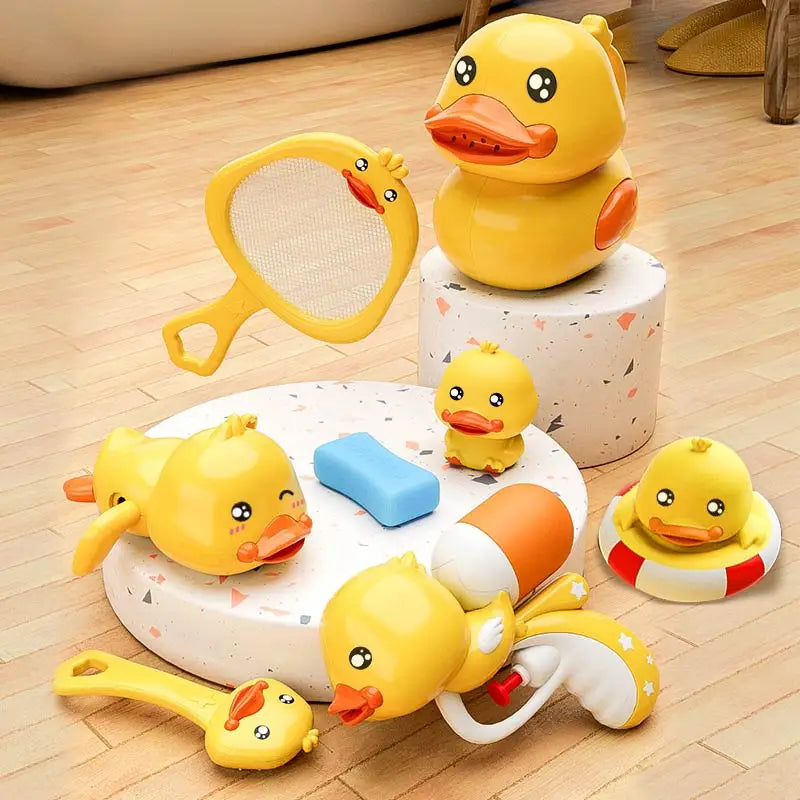 Baby Bath Toys Bathing Duck Cartoon Animal Water Toys