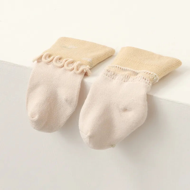 Newborn Infants Frilly Socks Soft Girls Cotton Sock