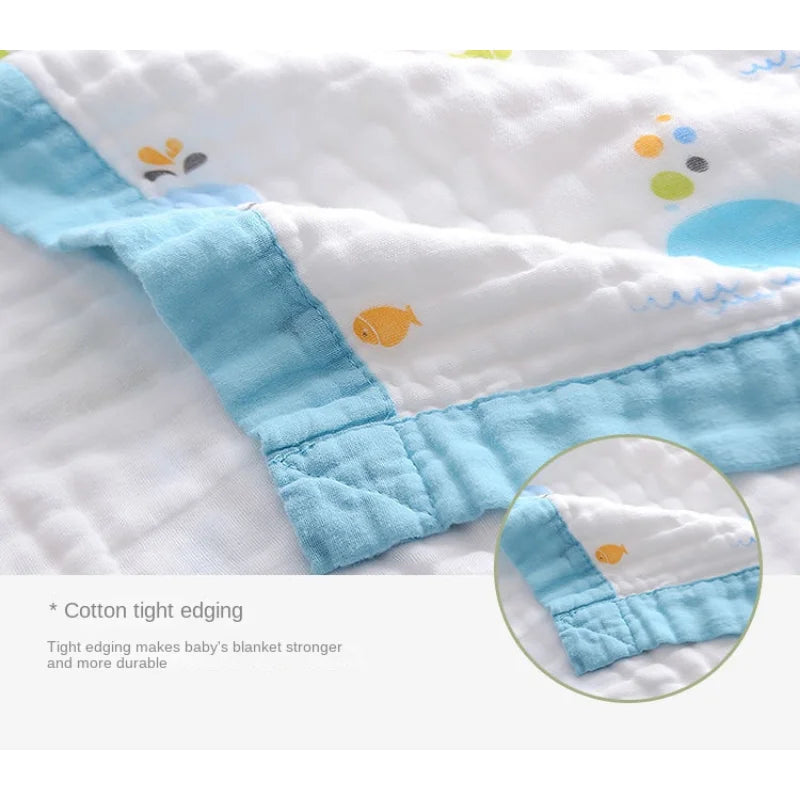110*110cm Baby Blanket Newborn 4-layer Pure Cotton