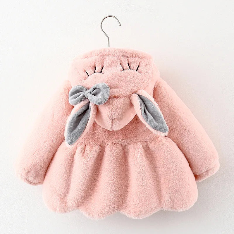2pcs Baby Winter Coat Warm Windproof Jacket For Girls Hooded Toddler Overalls Children Clothes Send Bag 0 To 3 Y Kids Costume