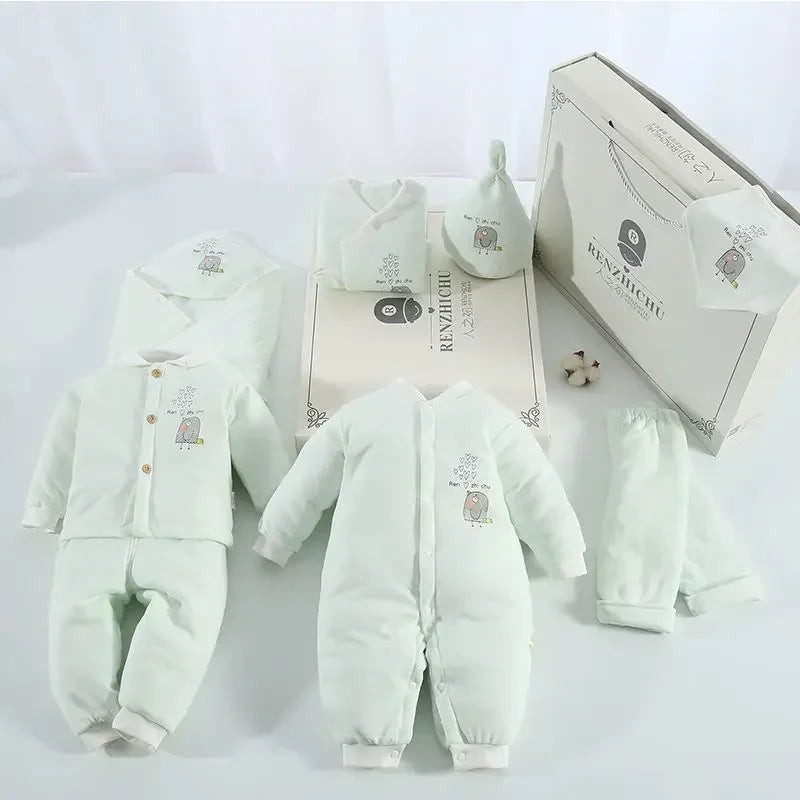 Luxury Newborn Cotton Outfits Set Baby Winter Coats Gift Box 0-6 Months
