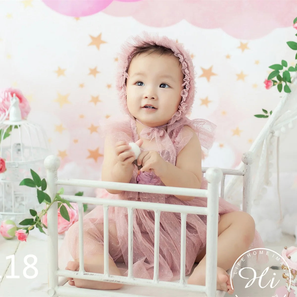 Newborn Photography Props Outfits Baby Lace Romper Headband Set