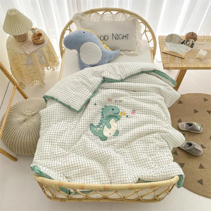 120x150cm 150x200cm Baby Spring Summer Lightweight Sleeping Blanket Autumn Winter Kids Cute Cartoons Pure Cotton Bedding Quilts