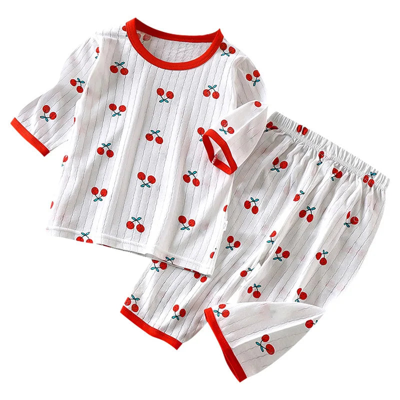 2024 New Baby Home Clothes Set Pure Cotton Pajamas