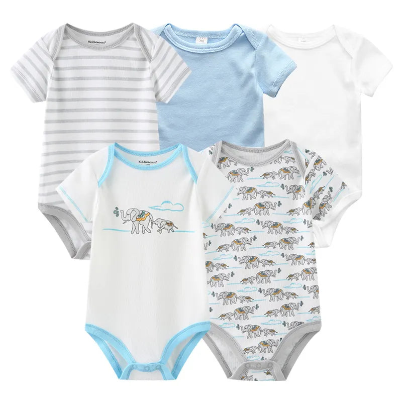 5Pieces Cotton Baby Boy Clothes Set Bodysuits