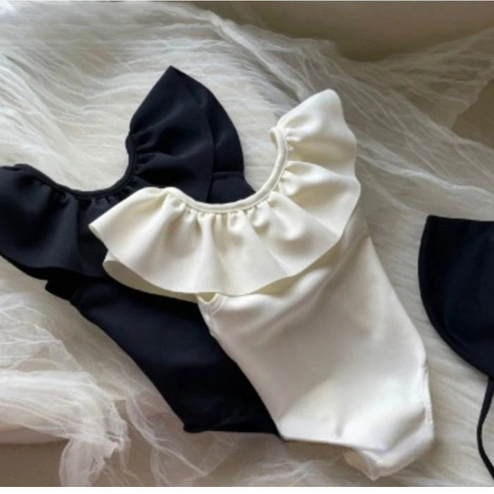 Toddler One Piece Swimsuit Ruffles Swimwears