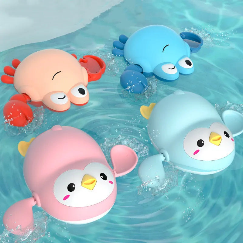Summer Bath Toys Kids Swimming Clockwork Dolls Play Water Baby Bathing