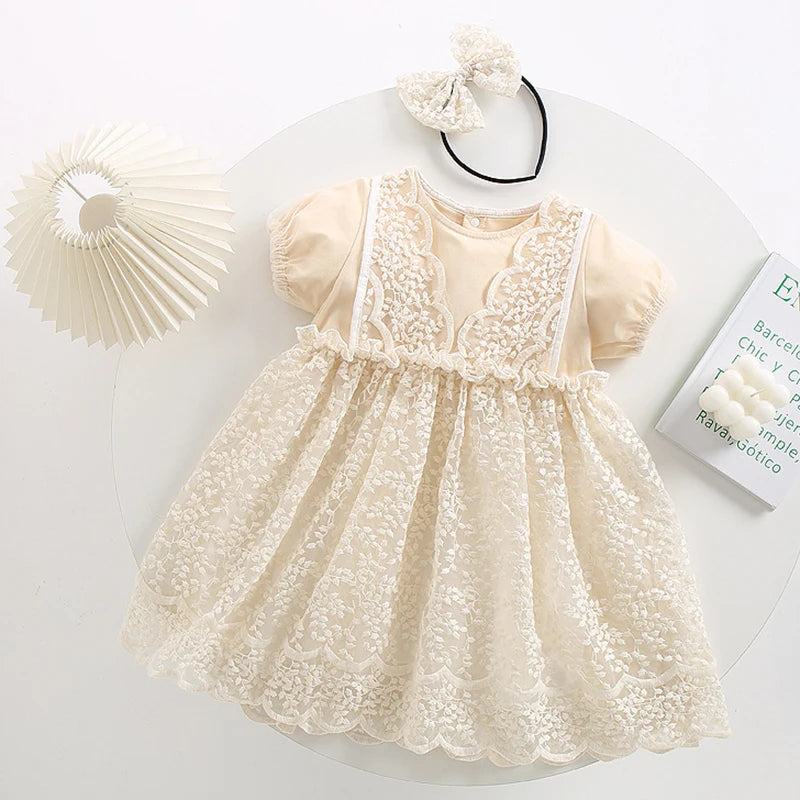 Flower Printed Toddler Baby Girls Sister Dress Summer
