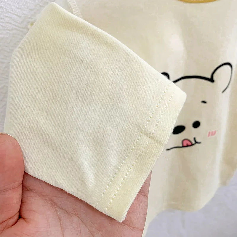 2024 Korean Outfit Set Cotton Pajamas 0 To 24 Months