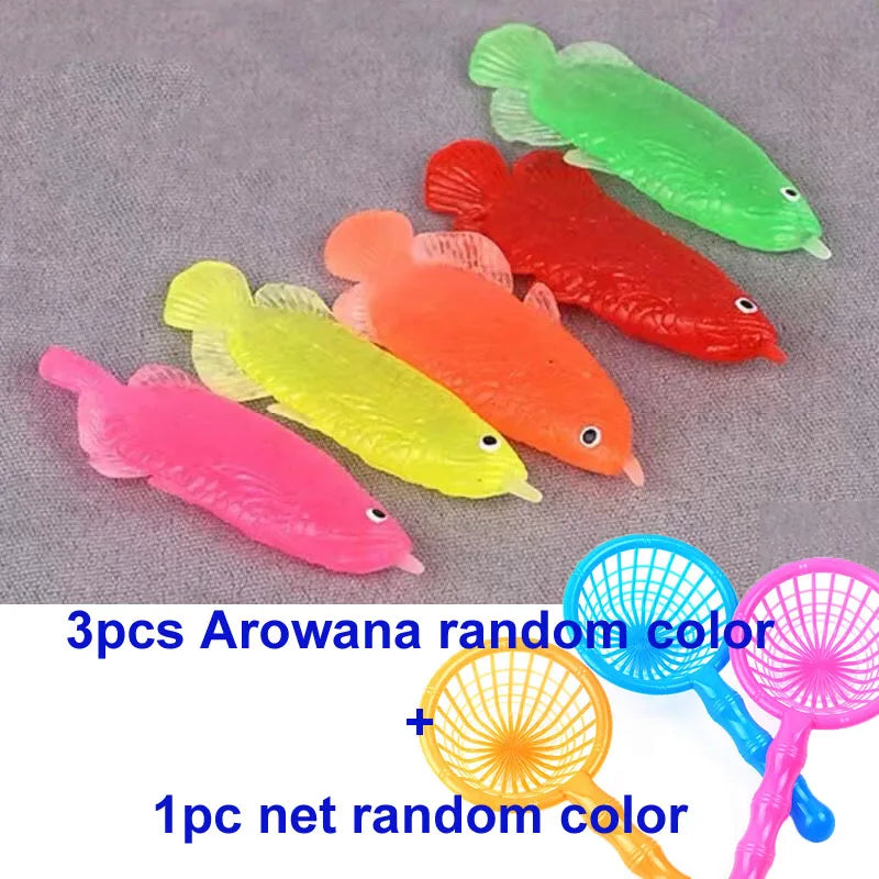 10Pcs/Set Kawaii Simulation Rubber Goldfish Baby Bath Toys