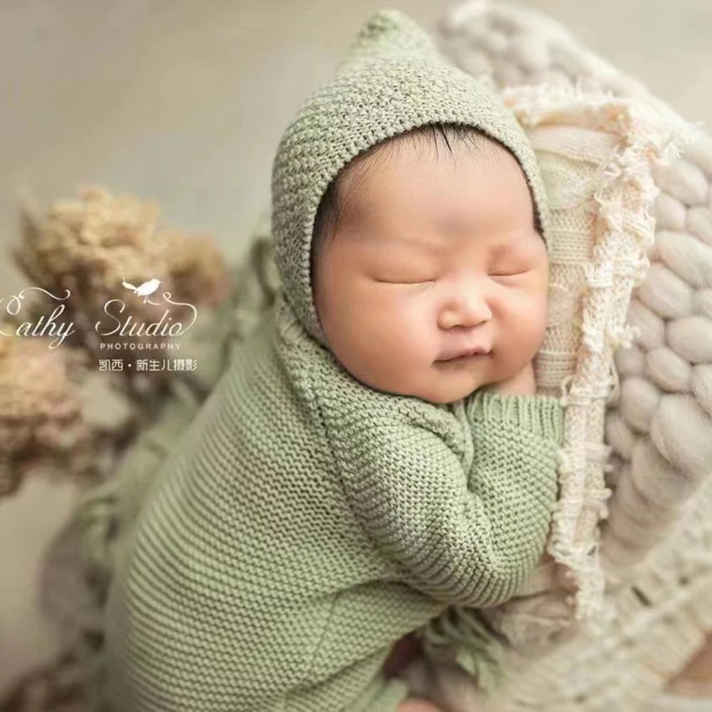 Knitted Baby Boy Costume Newborn Photography Props