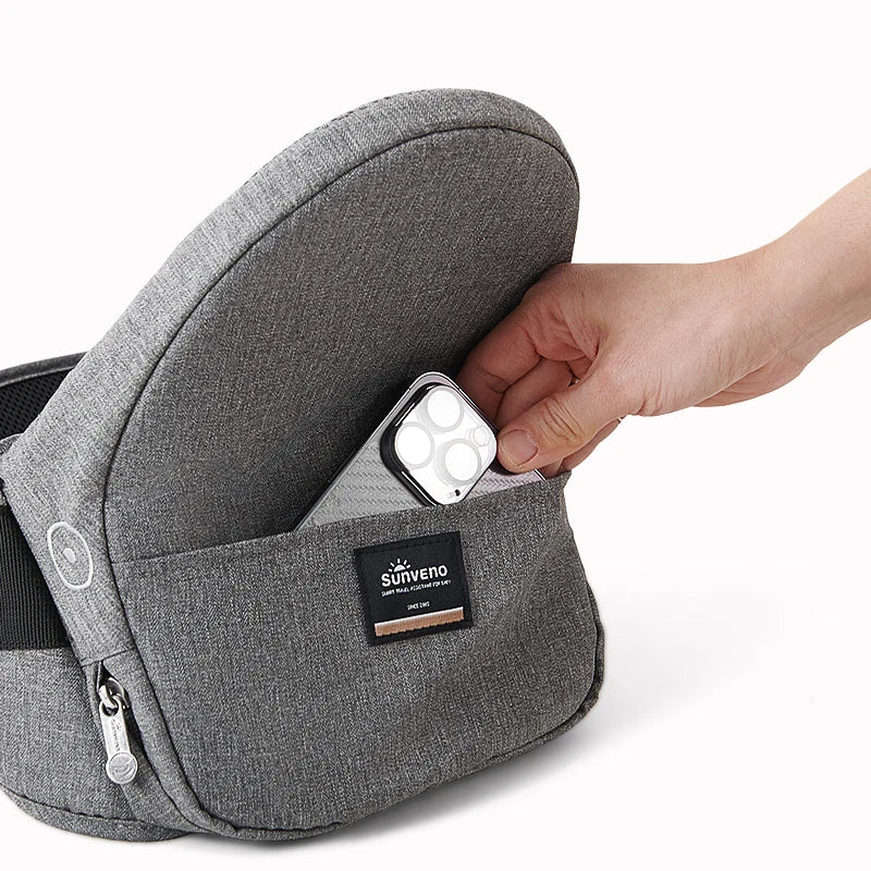 Foldable Baby Carrier Adjustable Waistband Lightweight Hipseat Carrier