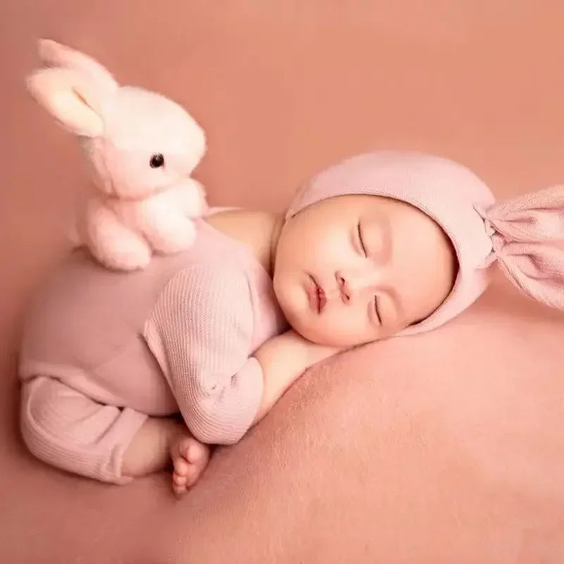 Newborn Photography Props Baby Beanies Bodysuit Outfit